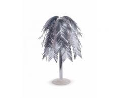 Centrotavola metallico foglie tropicali argento