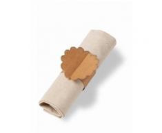 8 portatovaglioli kraft con brillantini oro