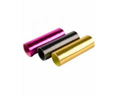 3 rotoli stelle filanti oro nere e fucsia