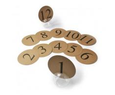 12 segnaposto rotondi in carta kraft di 12.7 cm