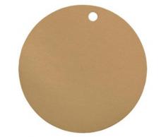 10 segnaposto a disco in cartone color oro