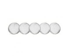 Set portatovaglioli a sfera con sfaccettature in argento