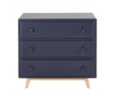 Maisons du Monde Comò vintage a 3 cassetti blu marino Sweet