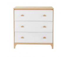 Maisons du Monde Cassettone a 3 cassetti bianco per bambini Moonlight