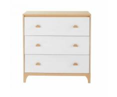 Cassettone a 3 cassetti bianco per bambini Moonlight