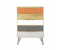 Cassettiera vintage in legno multicolor - Twist Twist