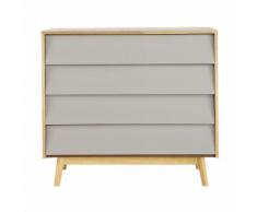Cassettone vintage 4 cassetti grigio Fjord