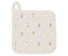 Presina motivo ananas in cotone GOLD PINEAPPLE