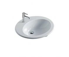 Galassia Lavabo eloise ad incasso soprapiano bianco 62x52 cm