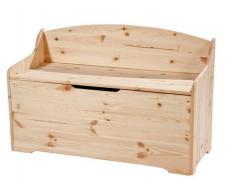 Pircher Cassapanca con schienale apribile in legno non verniciato 341154
