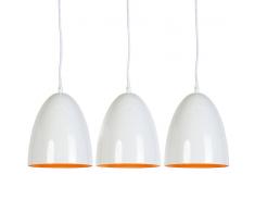 Trio Leuchten Set 3 lampade a sospensione moderne bianche incl. LED - PULO