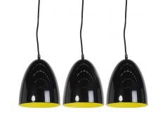Trio Leuchten Set 3 lampade a sospensione moderne nere incl. LED - PULO