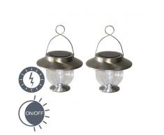 Ranex Set di 2 lampade da esterno KARZ a LED solare