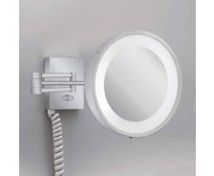 Decor Walther Specchio cosmetico da parete VISIO, nichel satin