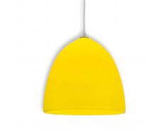 Näve Lampada a sospensione Fancy in silicone giallo
