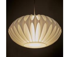 Näve Lampada a sospensione Juliana di plastica bianca