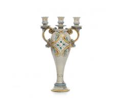 Ceramiche Caltagirone Candelabro ceramica 3 luci Gi