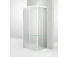 Box Doccia 3 Lati Porta Scorrevole 80x75x80 Cm Opaco Bianco