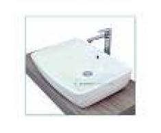 Lavabo D'Appoggio Ceramica Bianco 59x42x15,5 Cm Modello Country
