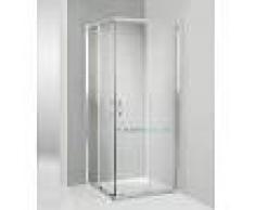 Box Doccia Angolare Porta Scorrevole 70x120 Cm Trasparente Serie N