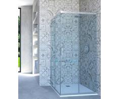 Box Doccia Angolare Porta Scorrevole 106x71 Cm Trasparente