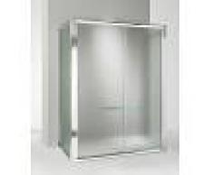Box Doccia 3 Lati Con 2 Ante Fisse E Porta Scorrevole 80x105x80 Cm Opaco
