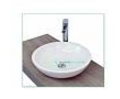 Lavabo D'Appoggio Ceramica Bianco 47x47x14 Cm Modello Twist
