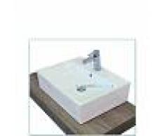 Lavabo D'Appoggio Ceramica Bianco 58x45x15 Cm Modello Life