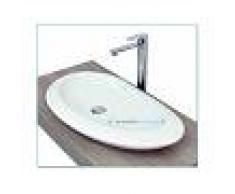 Lavabo D'Appoggio Ceramica Bianco 72x40x10 Cm Modello Kunky