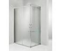 Box Doccia Angolare Porta Scorrevole 85x85 Cm Opaco Altezza 180 Cm