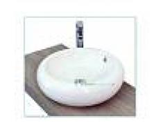 Lavabo D'Appoggio Ceramica Bianco 52x52x17 Cm Modello Rap
