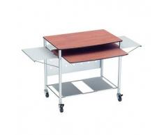 VALSECCHI HOME mobile scrivania per computer MEK (Ciliegio - Legno e alluminio)