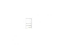 prometal Ts220z08121x Scaffale Metallo Scaffalatura 5 Ripiani Aste Intere Con Bulloni E Piedini Dimensioni 40 X 80 X 196 H - Ts220z08121x