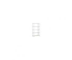 prometal Ts220k3710 Scaffale Metallo Scaffalatura 5 Ripiani Aste Intere Con Bulloni E Piedini Dimensioni 37 X 100 X 196 H Colore Grigio - Ts220k3710