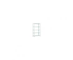 prometal Scaffal. 100x40 G Scaffale Metallo Scaffalatura 5 Ripiani Cm. 100x40x186 H Tipo Alleggerito Colore Grigio