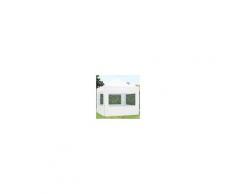 tendapro.it Gazebo Pieghevole ALU 3x3m Poliestere professionale con rivestimento PVC bianco Padiglione Richiudibile Automatico