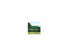 tendapro.it Gazebo Pieghevole ALU 3x6m Poliestere professionale con rivestimento PVC verde scuro Padiglione Richiudibile Automatico