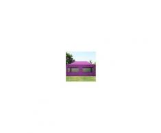 tendapro.it Gazebo Pieghevole ALU 3x6m Poliestere professionale con rivestimento PVC viola Padiglione Richiudibile Automatico