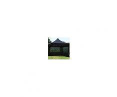 tendapro.it Gazebo Pieghevole ALU 3x3m Poliestere professionale con rivestimento PVC nero Padiglione Richiudibile Automatico