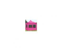 tendapro.it Gazebo Pieghevole ALU 3x3m Poliestere professionale con rivestimento PVC rosa Padiglione Richiudibile Automatico