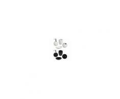 Set 4 pz bagno portasapone dispenser portaspazzolino con portascopino pois