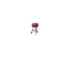 bbq collection Steel Grill Barbecue BBQ in acciaio a carbone 49.5x61.5x76 cm 2 ruote e ampia griglia 45612