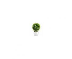 Piantina bonsai artificiale con sfera di bosso pianta finta piantina con vaso