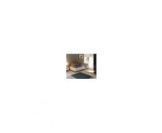 Letto sommier singolo con contenitore ad alzata laterale