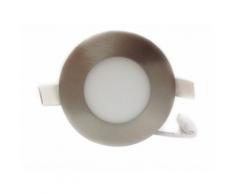 Faretto LED da incasso 3W rotondo slim bordo argento diametro 8cm