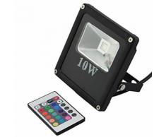 Faretto LED RGB 10W con telecomando alta luminosita' LED spot