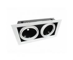Ar111 Faretto incasso Da 2 lampade Orientabile led Portalampada Ghiera