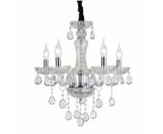 Lampadario da soffitto Lussuoso Barocco Cristallo Trasparente 5 Bracci 2081-5