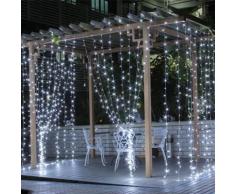 Ghirlanda a tenda 16 pendenti 320 led IP44 luce Fredda 3 metri GHI-320LED-WH