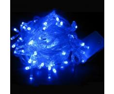 Ghirlanda a tenda 14 pendenti 140 led IP44 luce Blu 3 metri GHI-140LED-BLU